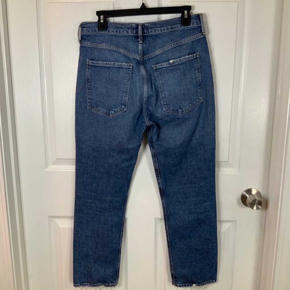 Agolde Crop Riley 5 Button Straight High Rise Jeans Size 29 - Picture 6 of 10